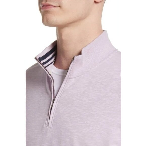 Ted Baker London BERKS Quarter-Zip Pullover in Lilac – Men’s Size 5 (XL) - Picture 4 of 14